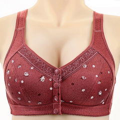 FallSweet 5Pcs/Set Front Closure Plus Size Bras for Women Seamless Wireless Bralette Lace Print Sexy Ladies Lingerie 38-50BC