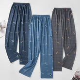 Home Pants Casual Style Autumn and Winter Plaid Loose Soft Comfortable Skin-Friendly Sleep Pants Home Men's Home Pants