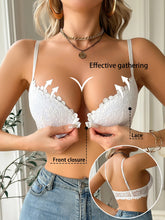 Modern Women's Lace Bra, Sexy Front-Clasp Push-Up Bra, Non-Padded Breathable Comfortable Elegant Sexy Lingerie Top