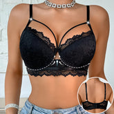 Women's Sexy Lace Bra Underwire Push-Up Support Anti-Sagging Beautiful Breasts Suitable For Dating Comfortable 3/4 Cup Daily Bra