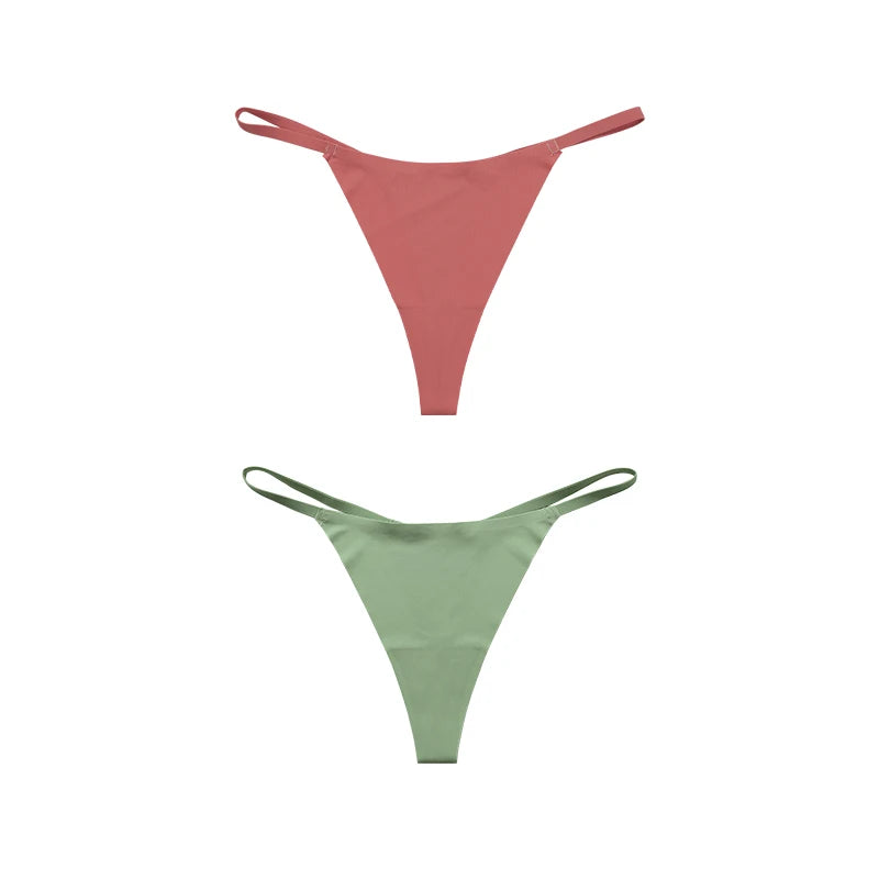 Hot Sale Sexy Ladies T-back Skin-friendly Underpants Stretch Thongs Women Underwear G-string Seamless Women Panties