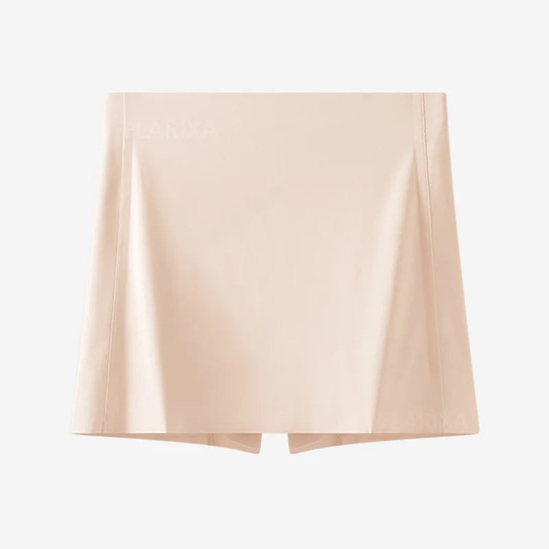 Flarixa Ice Silk Safety Shorts Double Layer Invisible Under Skirt Panties Seamless Boyshorts Women Underwear Anti Friction Pants