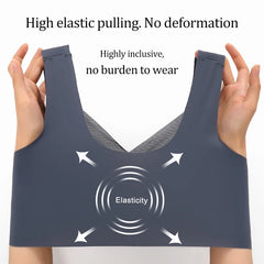 Women Seamless Plus Size Bras Sexy Patchwork Lace Top Push Up Sports Brassiere Female Backless Fitness Sleep Vest Bralette New