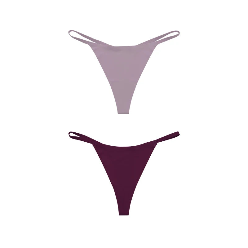 Hot Sale Sexy Ladies T-back Skin-friendly Underpants Stretch Thongs Women Underwear G-string Seamless Women Panties