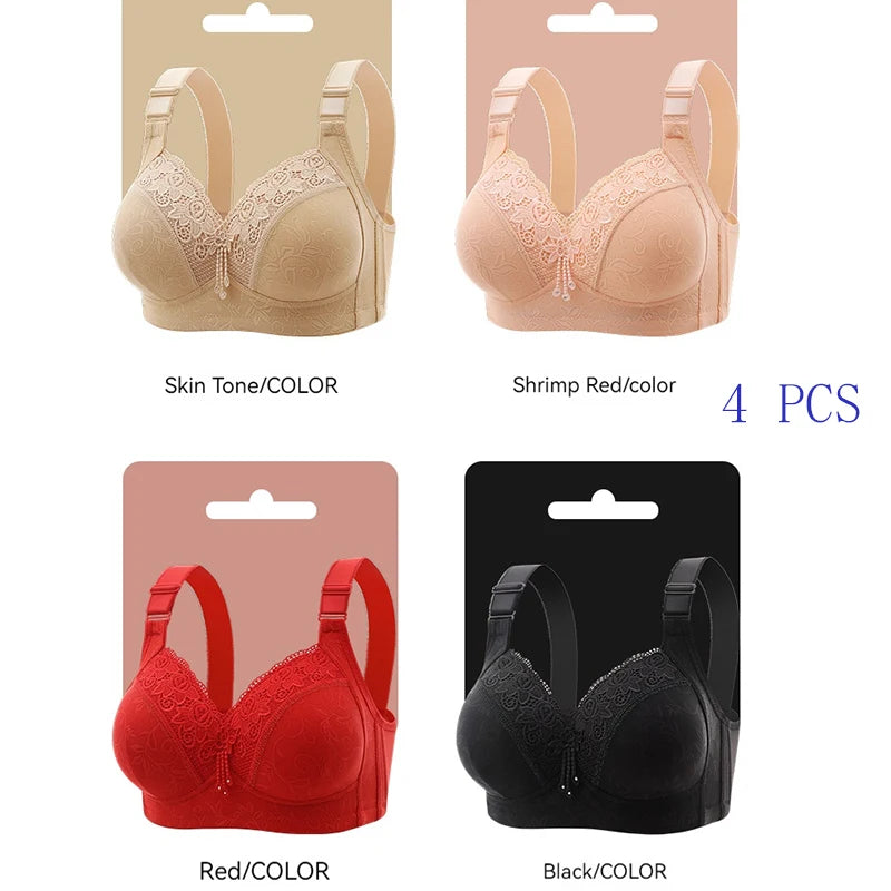 Womens Lace Bras Ultra-Thin Perspective Bralette Deep V Bra Sexy Lingerie Tops Plus Size  Cup Mom's underwear active bra