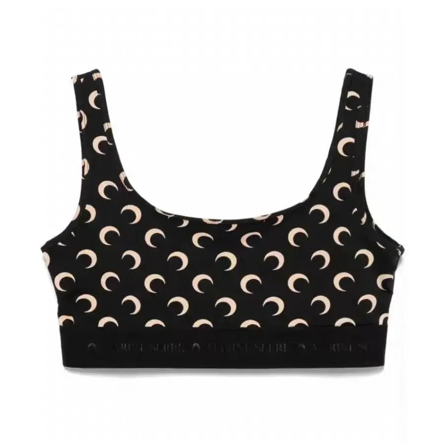 Trendy Full Print Cross Backless Sports Bra for Women High-Waisted Sexy Crop Top Fashion Streetwear Vest