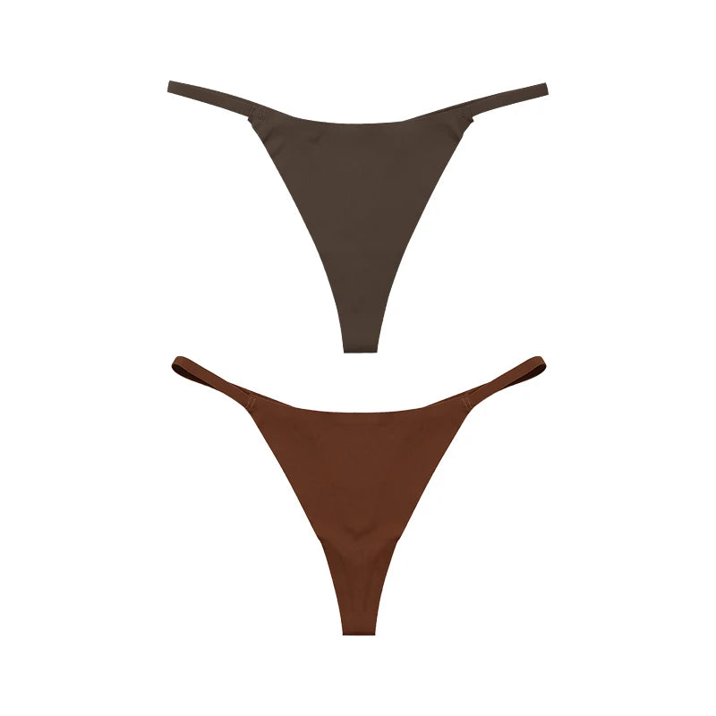 Hot Sale Sexy Ladies T-back Skin-friendly Underpants Stretch Thongs Women Underwear G-string Seamless Women Panties