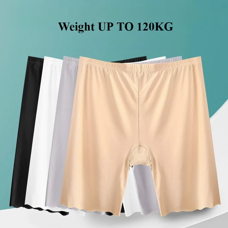 Seamless Safety Short Pants Summer Women Plus Size Boxers for Female Anti Rub Safety Shorts Under Skirt Panties Underwear 120KG