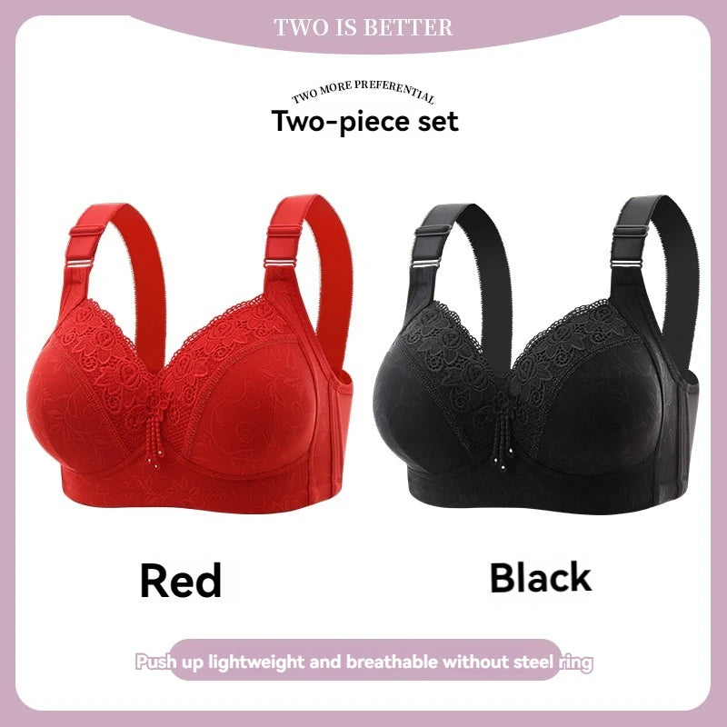Womens Lace Bras Ultra-Thin Perspective Bralette Deep V Bra Sexy Lingerie Tops Plus Size  Cup Mom's underwear active bra