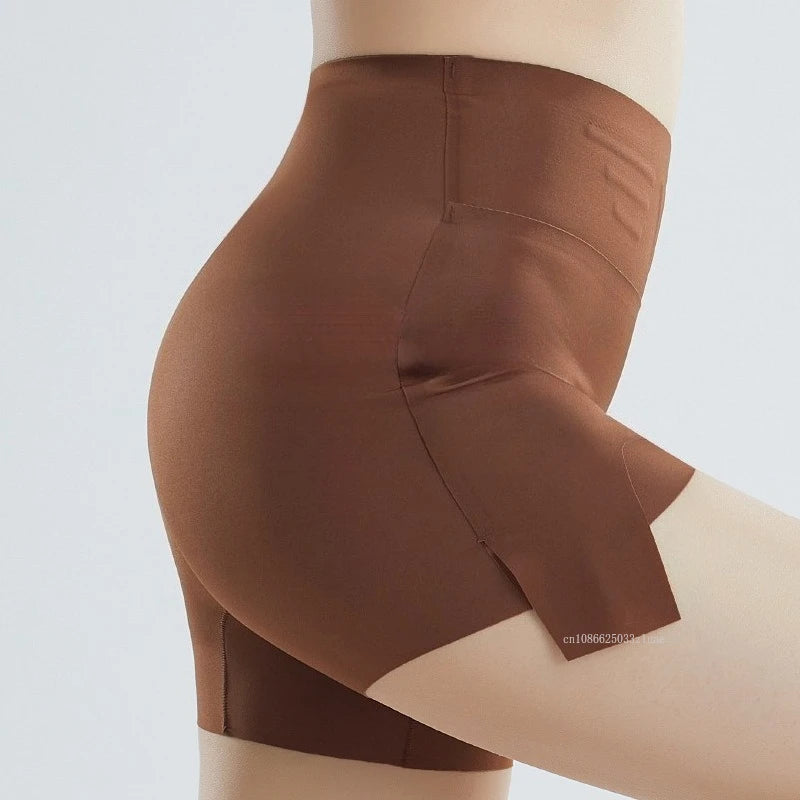 Summer Women's Double Layer Safety Pants with High Waist Ice Silk Protective Panties for Women Under The Skirts Traceless Pants