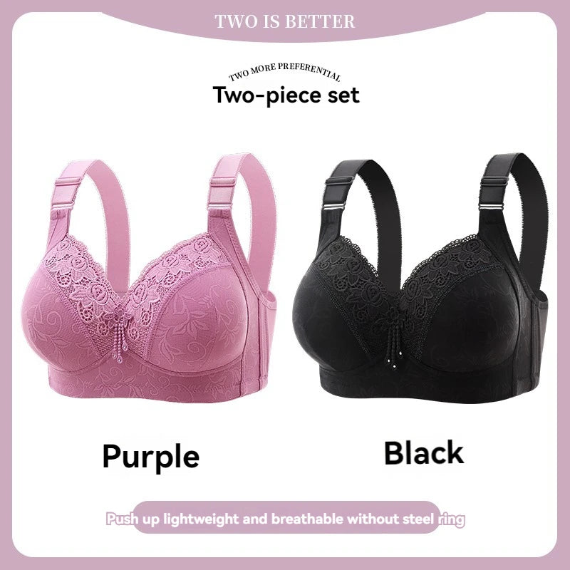 Womens Lace Bras Ultra-Thin Perspective Bralette Deep V Bra Sexy Lingerie Tops Plus Size  Cup Mom's underwear active bra