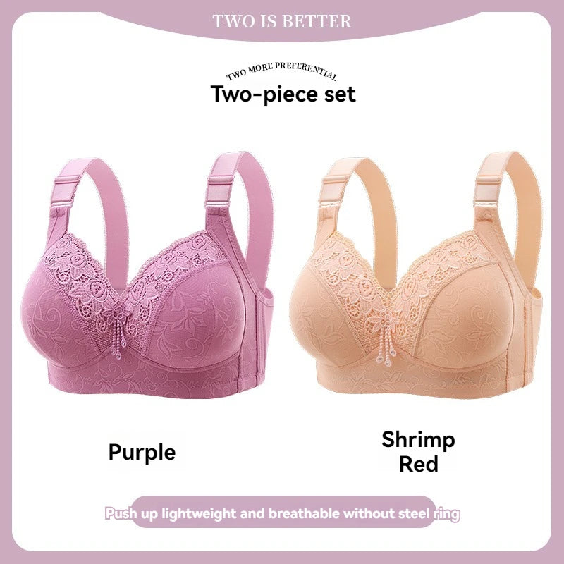 Womens Lace Bras Ultra-Thin Perspective Bralette Deep V Bra Sexy Lingerie Tops Plus Size  Cup Mom's underwear active bra