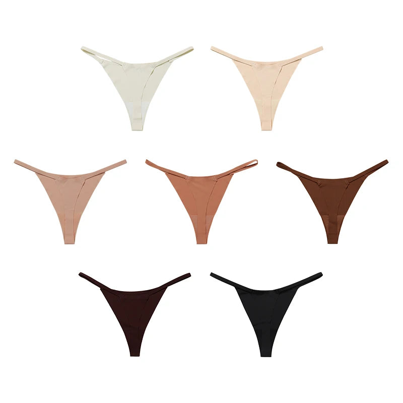 Hot Sale Sexy Ladies T-back Skin-friendly Underpants Stretch Thongs Women Underwear G-string Seamless Women Panties