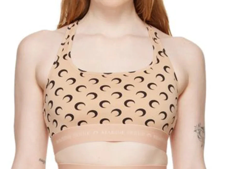 Trendy Full Print Cross Backless Sports Bra for Women High-Waisted Sexy Crop Top Fashion Streetwear Vest