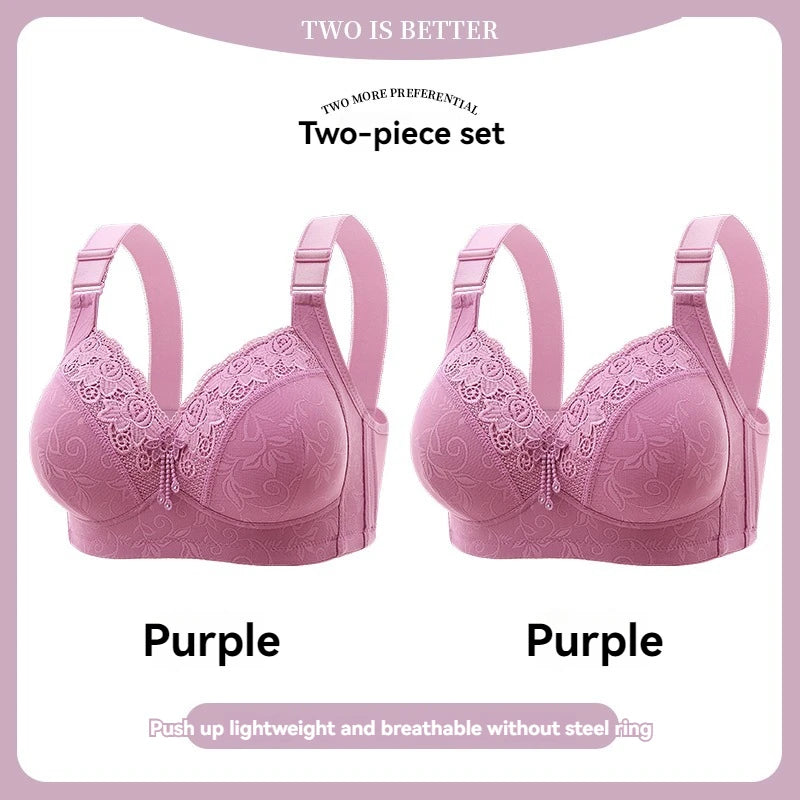 Womens Lace Bras Ultra-Thin Perspective Bralette Deep V Bra Sexy Lingerie Tops Plus Size  Cup Mom's underwear active bra