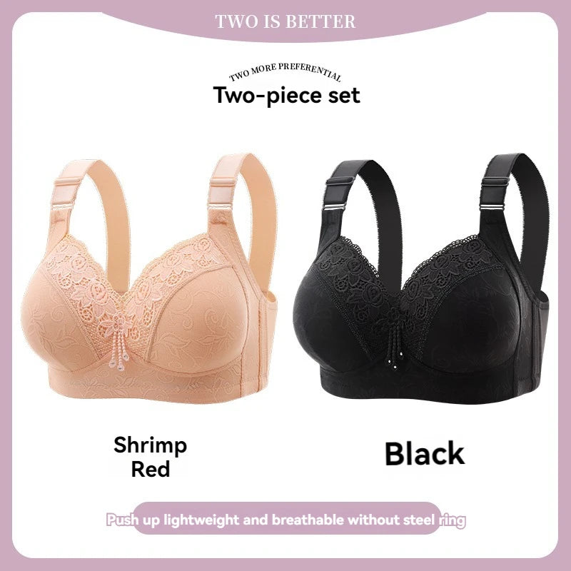 Womens Lace Bras Ultra-Thin Perspective Bralette Deep V Bra Sexy Lingerie Tops Plus Size  Cup Mom's underwear active bra