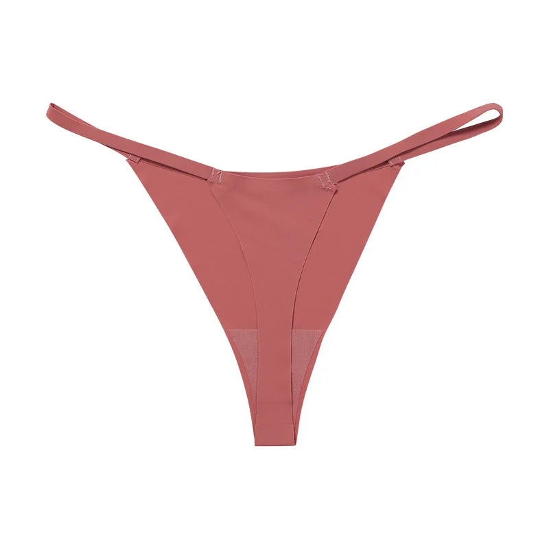 Hot Sale Sexy Ladies T-back Skin-friendly Underpants Stretch Thongs Women Underwear G-string Seamless Women Panties